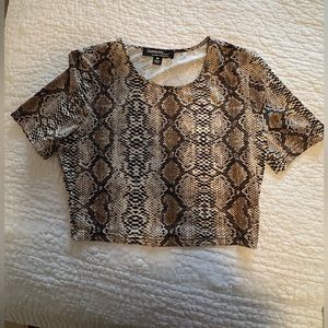 Two piece snakeskin outfit